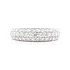 1 Carat Pave Diamond Dome Platinum Band Ring