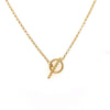 Collier chaîne barre et toggle en or 14 carats | 18 pouces - 1,5 mm