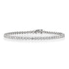 Bracelet en balle de tennis en diamant naturel de 3 carats en or blanc massif 18k