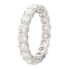 Bague alliance en diamant naturel de 3 carats en or blanc 18K ou platine, taille 4-10
