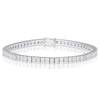 Bracelet tennis demi-serti canal avec diamant taille princesse de 6 carats
