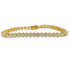Bracelet de tennis en or massif 14 carats de 6,75 pouces avec 4,50 carats de diamants naturels