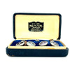 Ensemble de bijoux de boutons de manchette signé Antique Larter M.G. Peters avec boîte adaptée