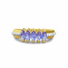 Marquise-Schliff Tansanit in 14k massivem Gold Ring