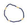Vintage GIA Certified Lapis Lazuli 18K Gold Bead Necklace