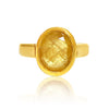 Vintage Natural Yellow Sapphire Engagement Ring in 22k Solid Gold