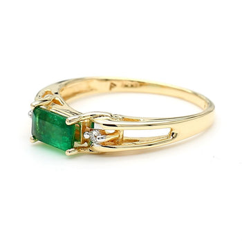 0.65 Carat Emerald 14K Gold Two Row Open Gap Band Ring – Assay Jewelers