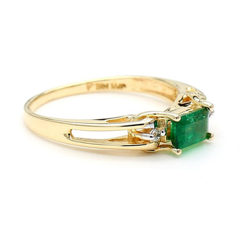 0.65 Carat Emerald 14K Gold Two Row Open Gap Band Ring – Assay Jewelers