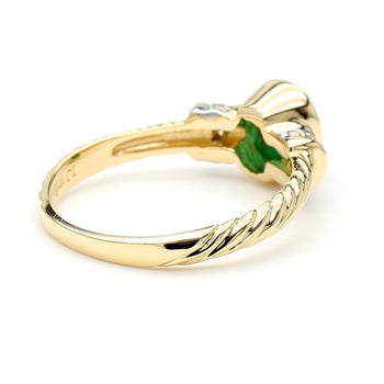0.70 Carat Cabochon Emerald Bezel Set 14K Gold Ring – Assay Jewelers