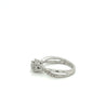 0.91 Carat Natural Diamond 10K White Gold Twisted Shank Ring