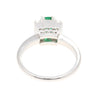 0.98 Carat Baguette Colombian Emerald, Diamond Platinum Thin Ring