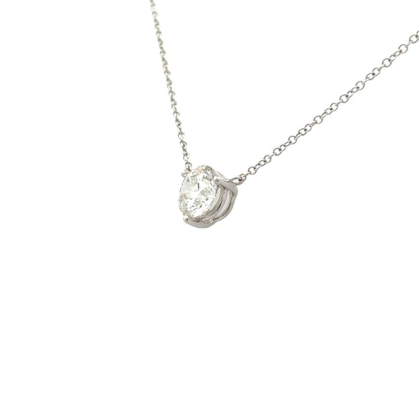 1-2 Carat Round Lab Diamond Floating Solitaire Pendant Necklace
