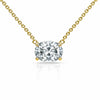 1-3 Carat Oval Diamond East West 14K Gold Floating Pendant Necklace