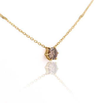 1 Carat Brown Diamond 18K Gold Solitaire Pendant Necklace – Assay Jewelers