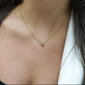 1 Carat Brown Diamond 18K Gold Solitaire Pendant Necklace – Assay Jewelers