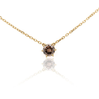 1 Carat Brown Diamond 18K Gold Solitaire Pendant Necklace – Assay Jewelers