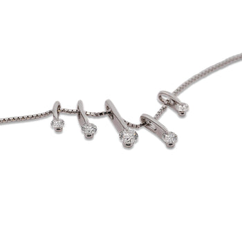 1 Carat Round Cut Diamond 5 Stone Platinum Dancing Pendant Necklace – Assay Jewelers
