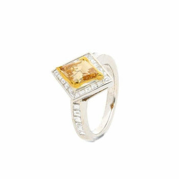 1 carat GIA certified Fancy Yellow Lozenge-cut Diamond Ring – Assay Jewelers