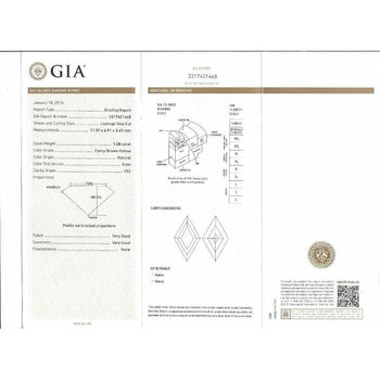 1 carat GIA certified Fancy Yellow Lozenge-cut Diamond Ring – Assay Jewelers