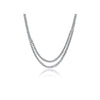 10 Carat Natural Diamond Two Strand Riviera Graduated Tennis Necklace Platinum