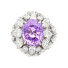 10.35 Carat Purple Sapphire No Heat Ceylon and Diamond Cluster Ring