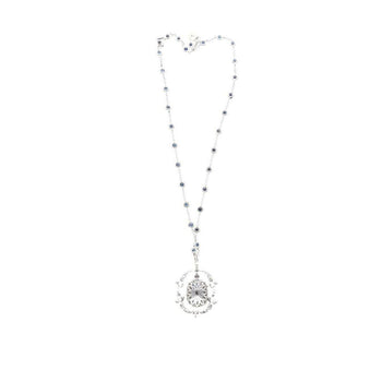 10.36 Carat Oval Cut No Heat Sri Lanka Blue Sapphire Drop Pendant Necklace – Assay Jewelers