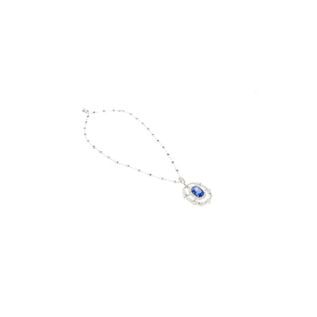 10.36 Carat Oval Cut No Heat Sri Lanka Blue Sapphire Drop Pendant Necklace – Assay Jewelers