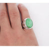 11 Carat Grade A Jadeite Jade Fei Cui Bezel Set Unisex Solitaire Ring