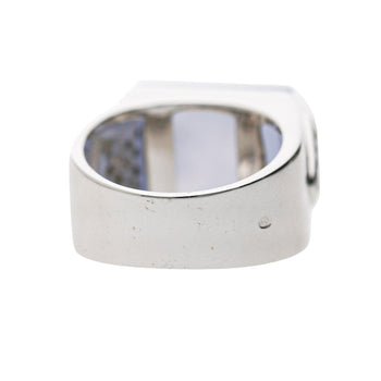11.97 Carat Sugarloaf Lavender Blue Chalcedony 18K White Gold Ring – Assay Jewelers