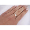 1/2 Carat Marquise Diamond Solitaire 2-tone 14K Gold Ring