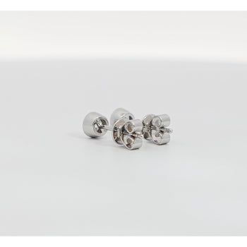 1/3 CTTW Bezel Set Natural Diamond Stud Earrings in 14k White Gold | 3.5 MM – Assay Jewelers