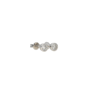 1/3 CTTW Bezel Set Natural Diamond Stud Earrings in 14k White Gold | 3.5 MM – Assay Jewelers