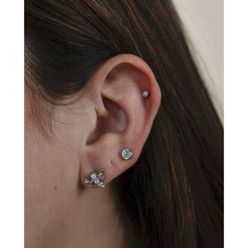 1/3 CTTW Bezel Set Natural Diamond Stud Earrings in 14k White Gold | 3.5 MM – Assay Jewelers