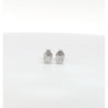 1/3 CTTW Bezel Set Natural Diamond Stud Earrings in 14k White Gold | 3.5 MM