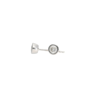 1/3 CTTW Bezel Set Natural Diamond Stud Earrings in 14k White Gold | 3.5 MM – Assay Jewelers