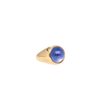 13.83 Carat No Heat Sri Lanka Blue Star Sapphire Solitaire Bezel 18K Men's Ring – Assay Jewelers