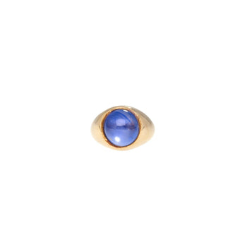 13.83 Carat No Heat Sri Lanka Blue Star Sapphire Solitaire Bezel 18K Men's Ring – Assay Jewelers