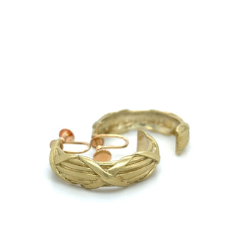 14K Brushed Gold Earring, Ring and Bangle Set | Mignon Faget Signed – Assay Jewelers