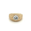 14K Gold Nugget Style 2 Carat Lab Grown Diamond Men's Ring