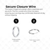 14K Gold Two Tone Thick Reversible Huggie Hoop Earrings