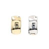 14K Gold Two Tone Thick Reversible Huggie Hoop Earrings