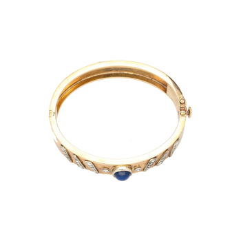 14K Rose Gold Backrach Signed Sapphire and Diamond Bangle Bracelet – Assay Jewelers