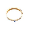 14K Rose Gold Backrach Signed Sapphire and Diamond Bangle Bracelet