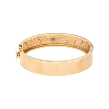 14K Rose Gold Backrach Signed Sapphire and Diamond Bangle Bracelet – Assay Jewelers