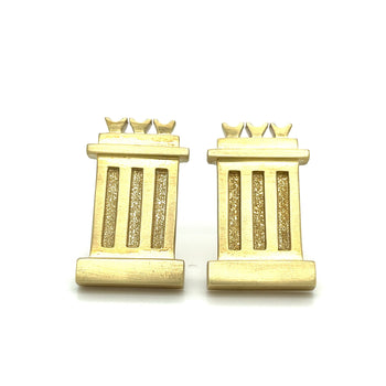 14K Solid Brushed Gold Signed Mignon Faget signed Cuff Links – Assay Jewelers