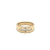 14K Solid Gold Channel Set Round Cut Diamond 6.5mm Band Ring