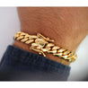 14K Solid Gold Miami Cuban Link Chain Bracelet 4-21.5MM 6-10