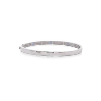 14K White Gold Diamond and Blue Sapphire Pave Bangle Bracelet – Assay Jewelers