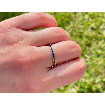 14k Gold Thin Blue Sapphire Band – Assay Jewelers