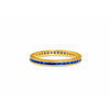 14k Gold Dünner Blauer Saphir Ring